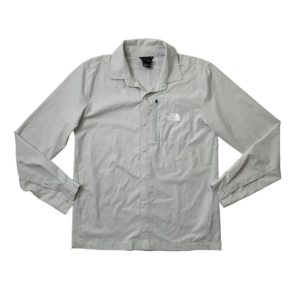 The North Face Shirt Men S Small First Trail UPF Long Sleeve Snap Vented Hiking